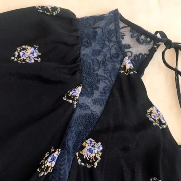 Free People Mockingbird Embroidered Mesh Dress. 0 - Picture 7 of 8